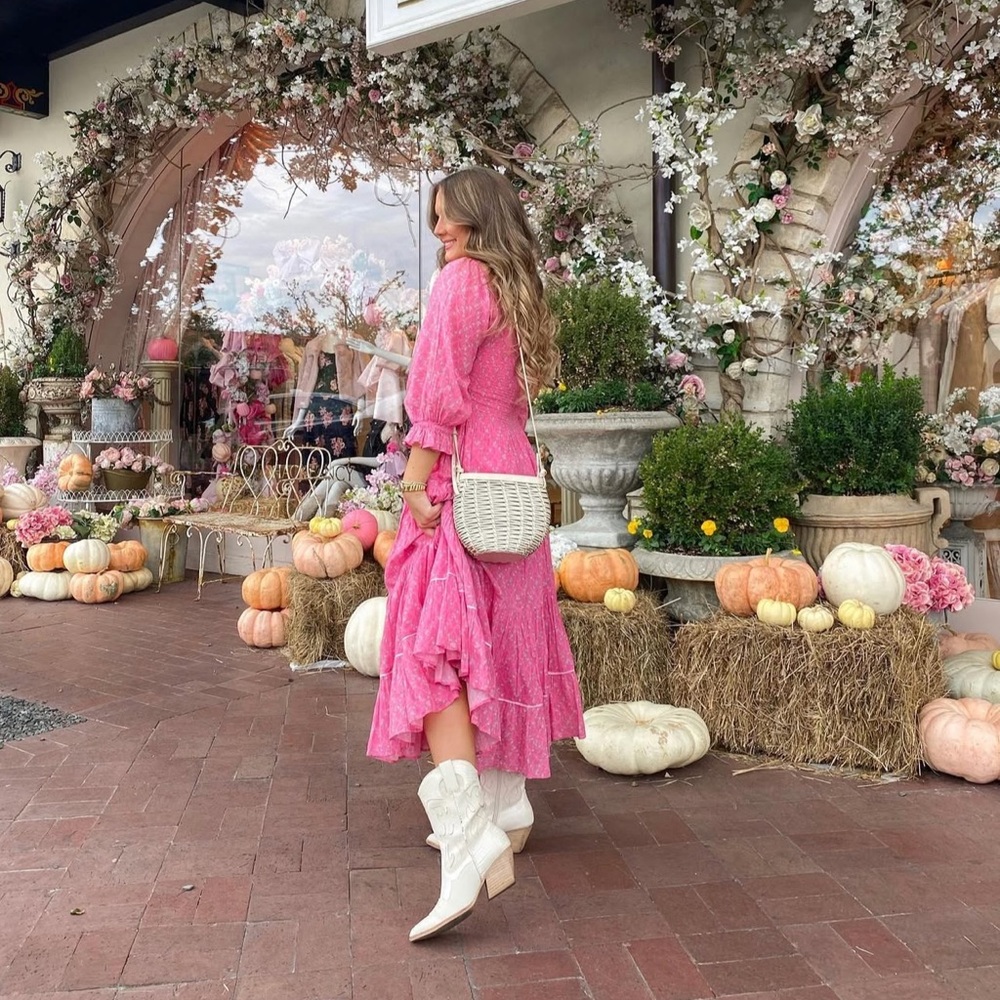 Loveshackfancy Pink Midi Dress